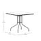 Flash Furniture Lila 31.5in Square Glass Top Metal Table with 4 Silver Aluminum Slat Stack Chairs TLH-0732SQ-017CSV4-GG - alternate 10